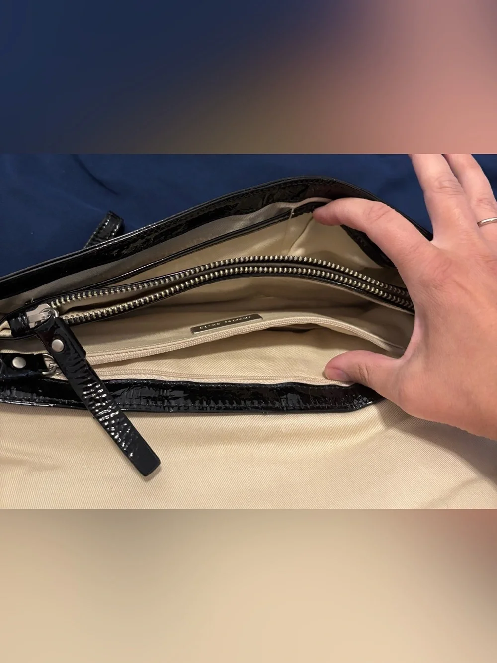 Charles David Patent Leather Clutch